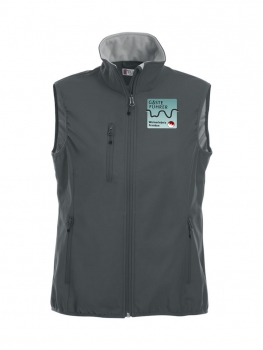 Damen Basic Softshelljacke Vest, inkl. Druck